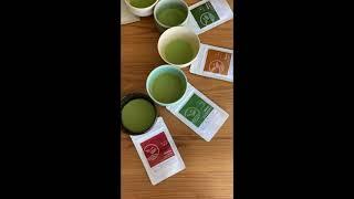 Whisking eight different varieties of matcha - d:matcha Kyoto