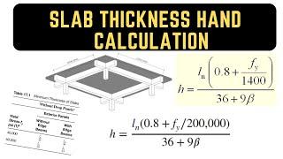 Slab thickness hand Calculation || Slab thickness Calculation to control deflection ||