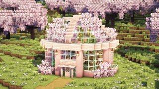 [Minecraft] How to Build a Cherry Blossom Greenhouse and Bee Farm / Tutorial