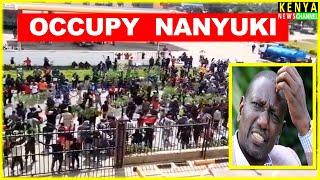 NANYUKI KUMECHEMKA - See Angry Youths Protest Finance Bill in #OccupyNanyuki Maandamano against Ruto