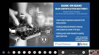 BIAN certification webinar by CC&C Solutions and Van Haren learning Solutions