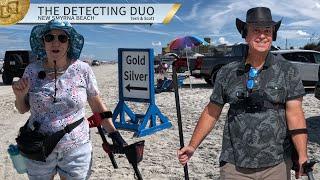 Beach Metal Detect Florida  New Smyrna Beach - Earrings, Cool Coins | The Detecting Duo S03E41