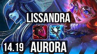 LISSANDRA vs AURORA (MID) | Rank 2 Liss, 5/2/5 | EUW Master | 14.19