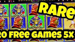 SO RARE TO GET THIS BONUS - HIGH LIMIT PHARAOH'S FORTUNE HIGH LIMIT 20 FREE SPINS 5X