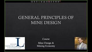 General Principles of Mine Design (with subtitles)