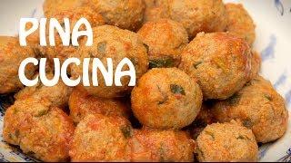 Italian Meatballs in Tomato Sauce (Polpette) - Pina Cucina Ep. 5