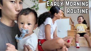 OUR EARLY MORNING ROUTINE with Toddler and Baby (2 kids 2 and under)