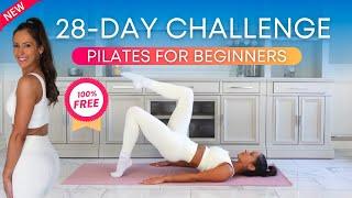 28 Day Pilates Beginner Challenge for Weight Loss + Strength Goals 2025