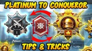  DAY-1 Platinum To Conqueror In BGMI C5S15   HOW TO GET MORE PLUS | BGMI RANK PUSH TIPS AND TRICKS