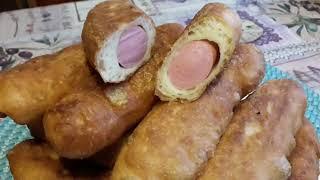 СОСИСКИ В ТЕСТЕ!!! ЖАРЕНЫЕ!!!
