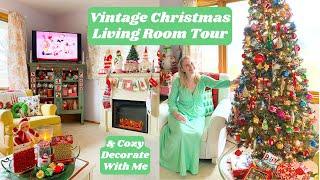 Vintage Christmas Living Room Tour - Thrift & Flea Market Decor