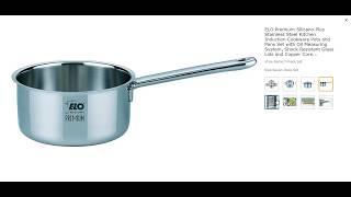 ELO Premium Silicano Plus Stainless Steel Kitchen Induction Cookware Pots and Pans