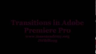 Adding Transitions in Adobe Premiere Pro