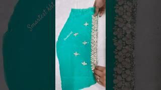 Embroidery work Sleeve cutting easy tricks #fashion #sweinghacks #diy #sewingtutorial #stitching