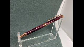 Purple heart pen turning