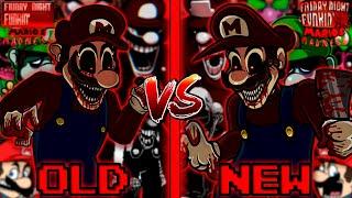 FNF': Mario's Madness - FULL COMPARISON (all songs from V1 vs V2) (+ It's-a-Me & Alone old vs new)