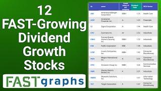 12 Fast-Growing Dividend Growth Stocks For Growth Of Capital And Income | FAST Graphs