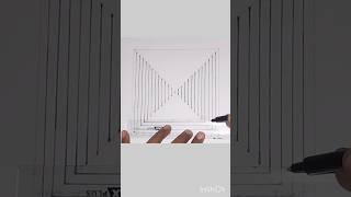 Geometrical illusion art easy️ #shorts #viralshorts #art #adhrikcreations6090