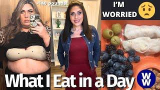 WHAT I EAT IN A DAY ON WW TO LOSE 140 POUNDS - I'M REALLY WORRIED  -  SNACK PLATE & NINJA ICE CREAM