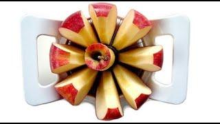 How to chop an apple using apple chopper (सेब काटने का आसान तरीका)