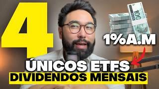 DIVIDENDOS MENSAIS: 4 ÚNICOS ETFs que PAGAM MENSALMENTE na B3! (tem ETF pagando 1% a.m.)