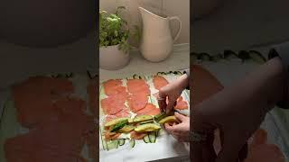 Gurken Sushi Der perfekte Snack für den Sommer! Zutaten: Gurke Frischkäse Lachs Avocado Salat