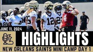 NEW ORLEANS SAINTS MINI CAMP HIGHLIGHTS | DEREK CARR, ALVIN KAMARA, CHRIS OLAVE, MARSHON LATTIMORE