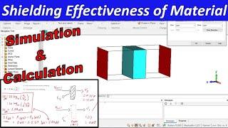 Shielding Effectiveness of Material in CST- Simulation and Calculation