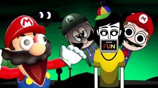 Mario Joined Sprunky Luigi Become Evil | Mario Plays: Incredibox Sprunki