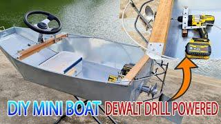 Build A Mini Electric Boat Using DEWALT DRILL POWERED