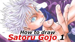 How to draw Satoru Gojo | Jujutsu Kaisen | Step by step Tutorial Part 1