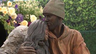 Statue honoring Kobe, Gigi Bryant unveiled in DTLA