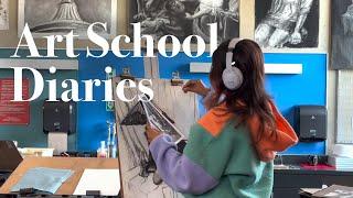 a REALISTIC day in my life as an art student ️ Art School Critique Day! | Artist Diaries