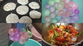 Water Balloon fun game | Night Dinner vlog | Make in Homestyle | simple Tomato sambar | new