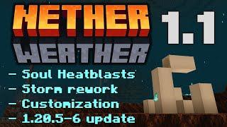 "Nether Weather" v1.1 update showcase - Minecraft 1.20.5-6 data pack