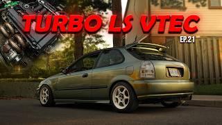 Installing a Built B16 Head on My Turbo LS Vtec Honda Civic (EP.21)