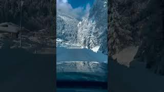 A fabulously beautiful snow-covered road to the ski resort of Zell am See, Austria. #shortvideo