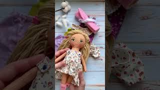 Summer doll set with clothes for girls #diy #handmadedoll #clothdoll