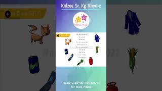 Kidzee Sr.Kg Rhymes_6, "Hard C and Soft C" #mkkidsworld2022, #kidzeestudents,  #kidzeeindia