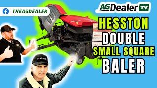 Hesston by Massey Ferguson's NEW double small square baler at World Ag Expo