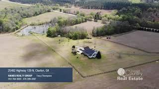 Custom Country Home with 100 acres of pasture land-Equestrian Property in Evans County, GA For Sale