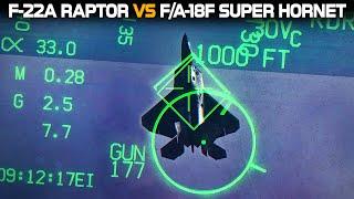 F-22A Raptor Vs F/A-18F Super Hornet | Digital Combat Simulator | DCS |