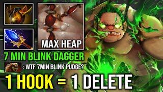 How to Offlane Pudge with 7Min Blink Dagger Fast Hand 1 Hook = 1 Delete Max Heap Strength Dota 2