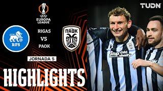 HIGHLIGHTS - Rigas Fs vs PAOK | UEFA Europa League 2024/25 | TUDN