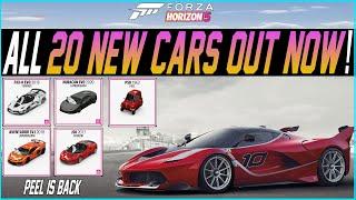 Forza Horizon 5 - ALL 20+ New Cars OUT NOW! - Peel P50, FXX-K EVO, Lamborghinis + MORE!