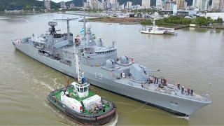 Destroyer ARA SARANDI of the Argentine Navy arriving in Brazil