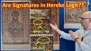 Turkish Hereke Carpets Q&A: Signatures in Silk Hereke Rug