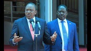 President  Uhuru Kenyatta and Raila Odinga bury the hatchet