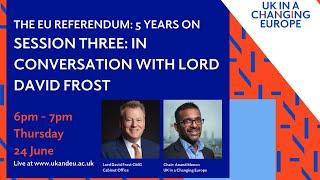 In conversation with Lord David Frost CMG