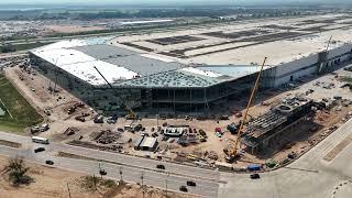 Tesla Gigafactory Texas | 6-4-24 | Boring Co. ops + vehicle staging + factory-bldg-eastside fly thru